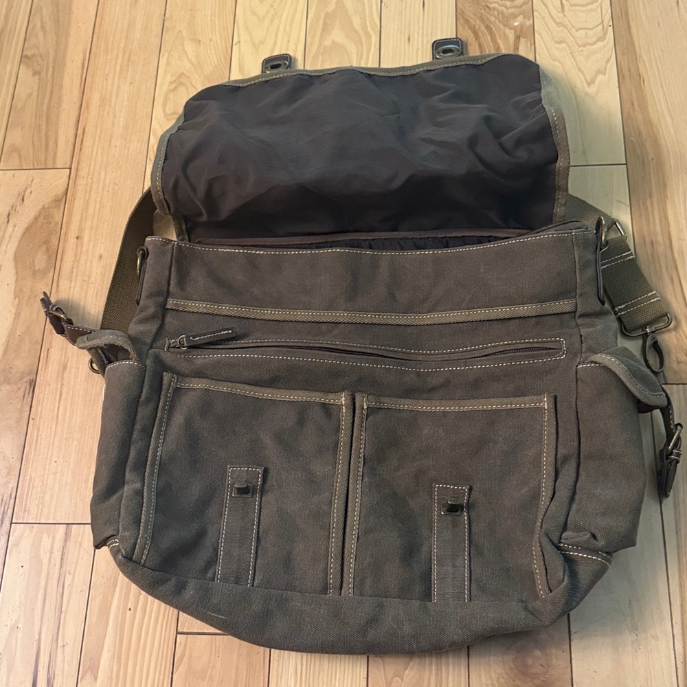 Unbranded Canvas Laptop Messenger Bag - Picture 3 of 5